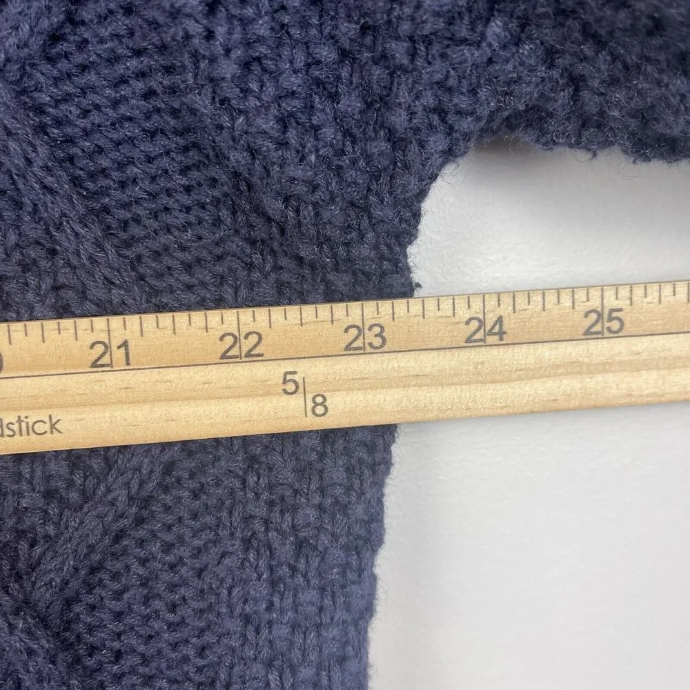 Vintage Cape Isle Knitters Men Collared Sweater Sz L Blue Heavy Fisherman Nordic